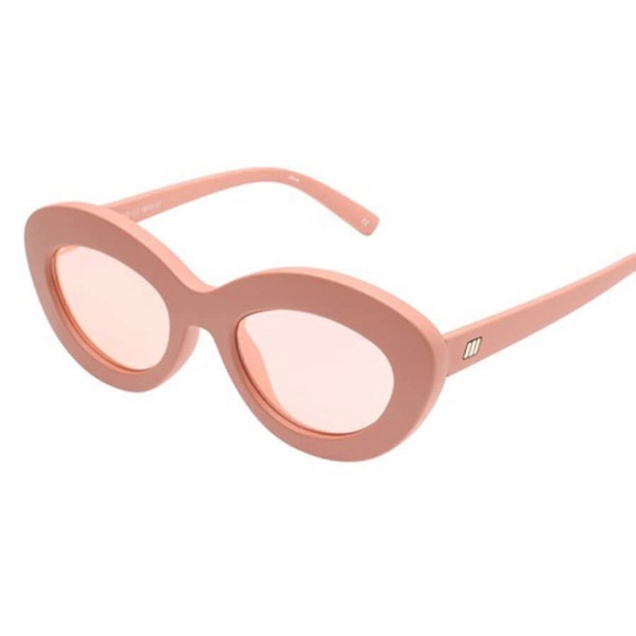 Le Specs Oval Flexus Sunglasses Matte Nude - Picture 2 of 4